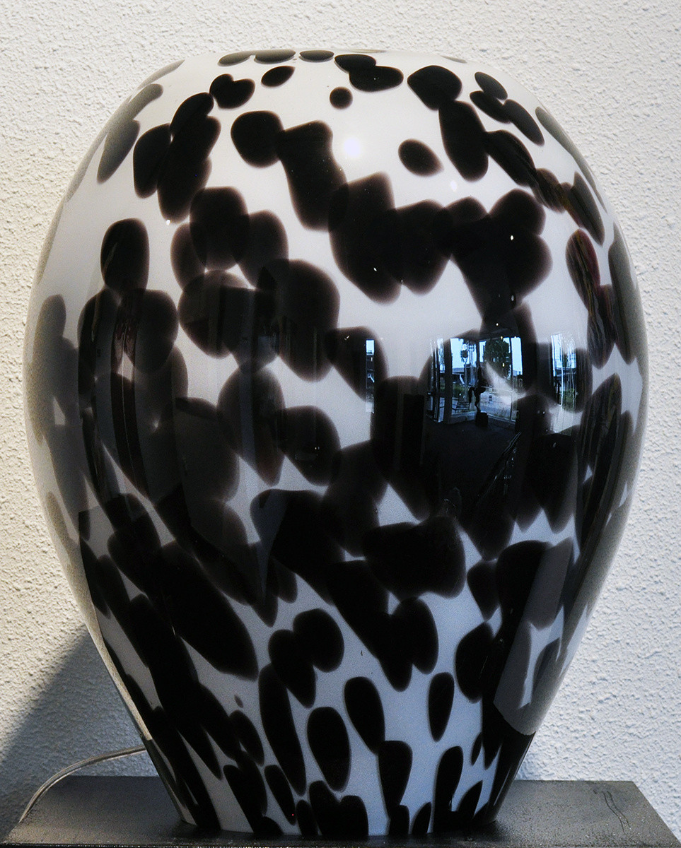 Loranto + Dalmatiër, lamp wit-zwart, 1x deuk